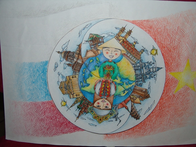Седьмой по счету конкурс детского рисунка «Я рисую Вьетнам – Я рисую Россию»