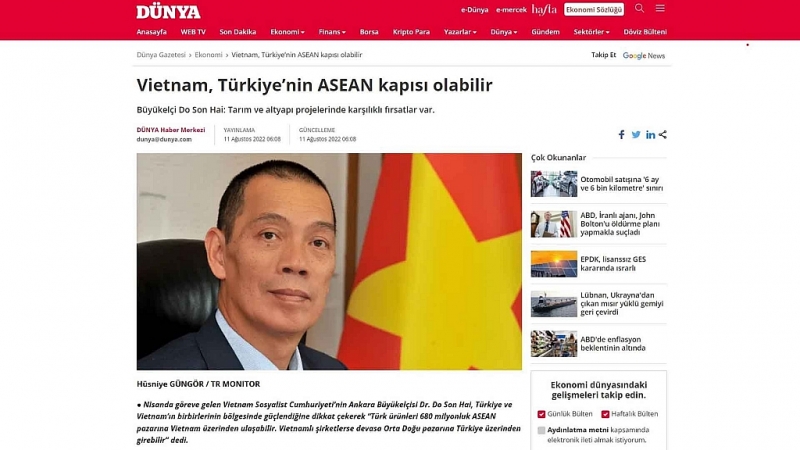 Вьетнам может предоставить Турции доступ к рынку АСЕАН
