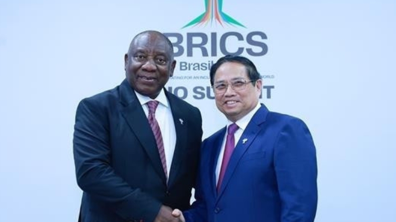 Премьер-министр Фам Минь Тьинь встретился с президентом ЮАР в рамках саммита БРИКС