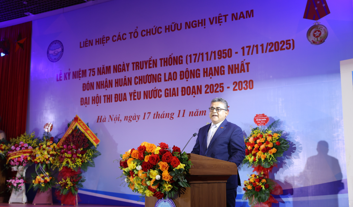 Союз обществ дружбы Вьетнама торжественно отметил 75-летие Традиционного дня и провёл Патриотическое движение этапа 2025–2030 гг