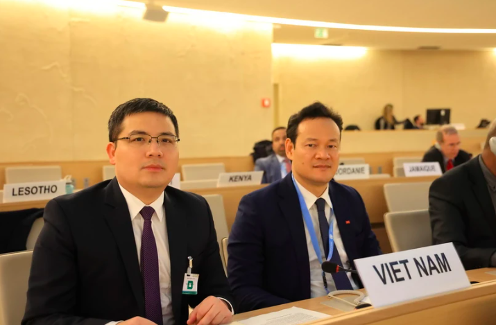 Делегаты постоянного представительства Вьетнама при ООН. Фото: Ань Хиен / ВИА