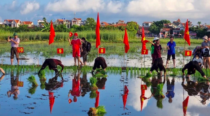 Фестиваль в рисовом поле в городке Куангйен. Фото: Куанг Тхо / Нянзян