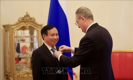 Вручение Ордена Дружбы Послу Вьетнама в России Нго Дык Манью