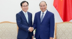 Нгуен Суан Фук принял генерального директора компании «Самсунг» во Вьетнаме Чхве Джу Хо