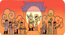 Искусство «кайлыонг» было отмечено в Google Doodle