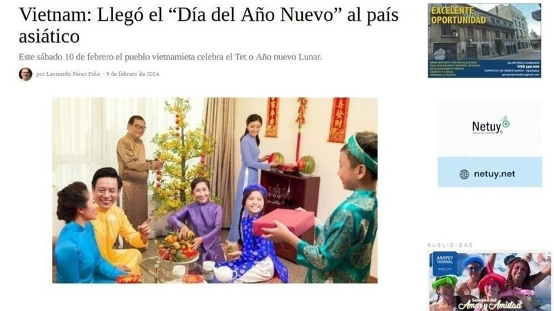 Уругвайская пресса восхваляет красоту вьетнамского Тэта Нгуен Дан