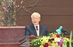 Генсек ЦК КПВ Нгуен Фу Чонг поздравил парторганизации, власти и жителейгорода Ханоя с лунным новым 2023 годом
