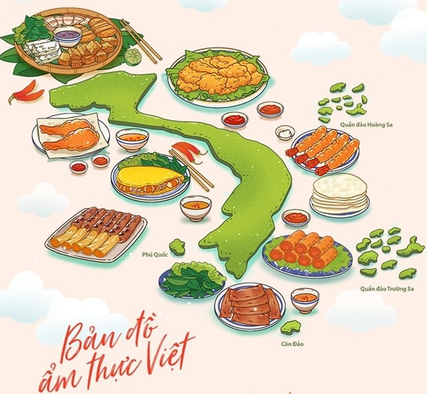 Создание кулинарной карты из 100 типичных вьетнамских блюд