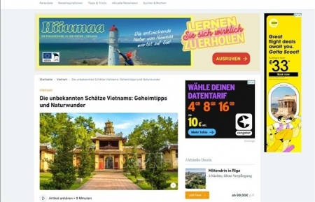 Немецкие газеты рассказали об особых туристических направлениях во Вьетнаме