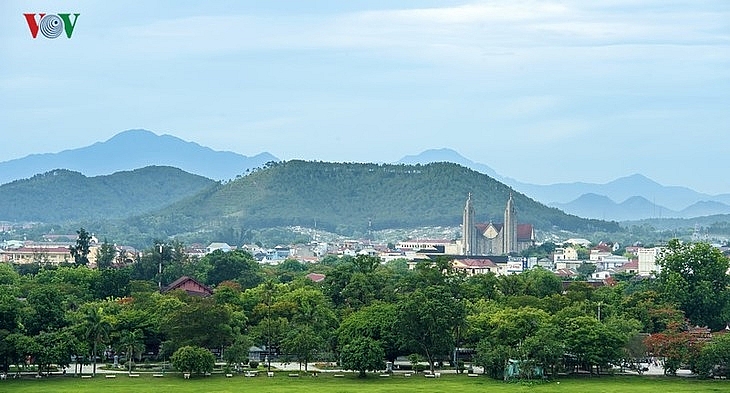 Вид на город Хюэ с высоты